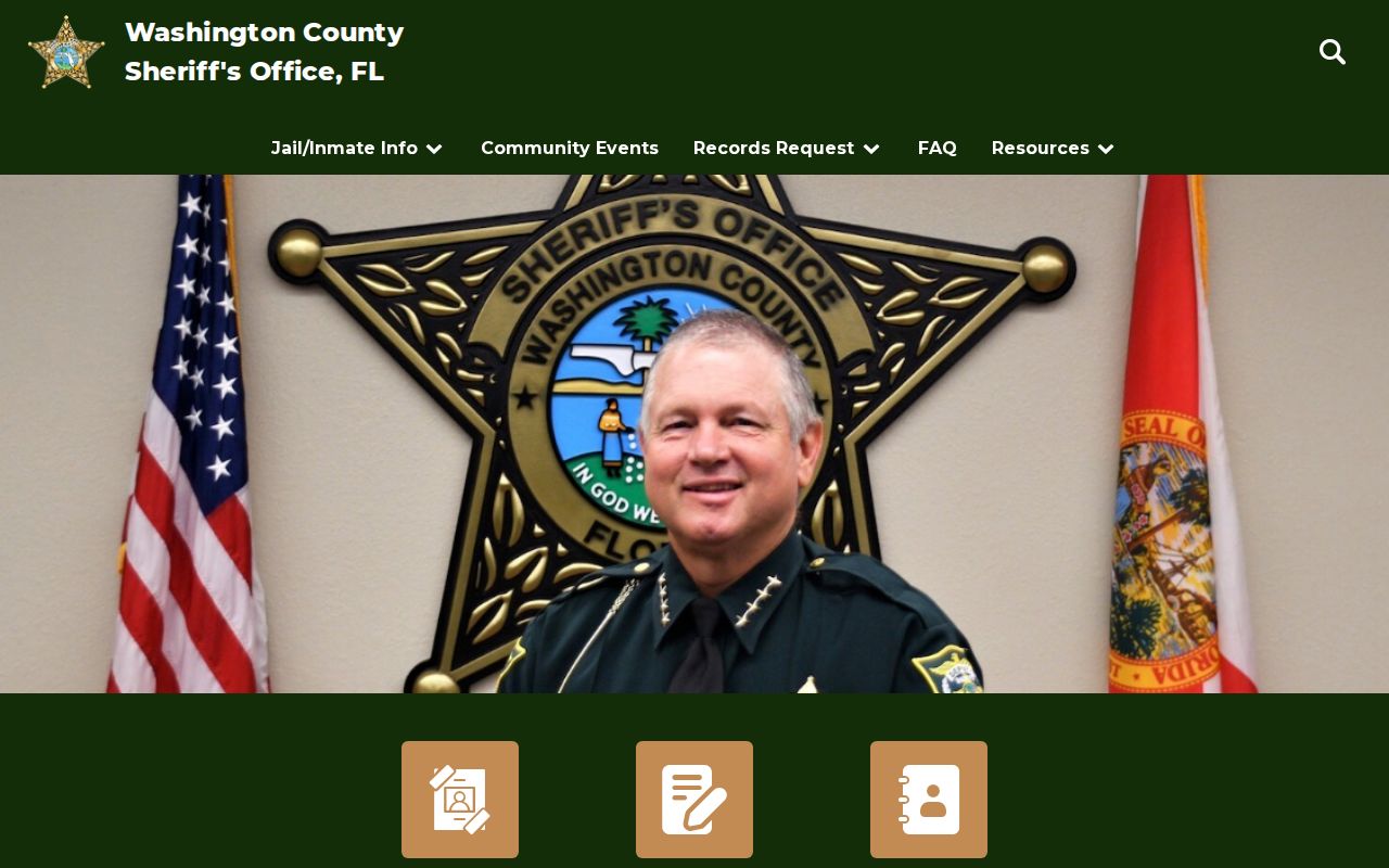 Washington County Sheriff’s Office official website interface for jail and records information